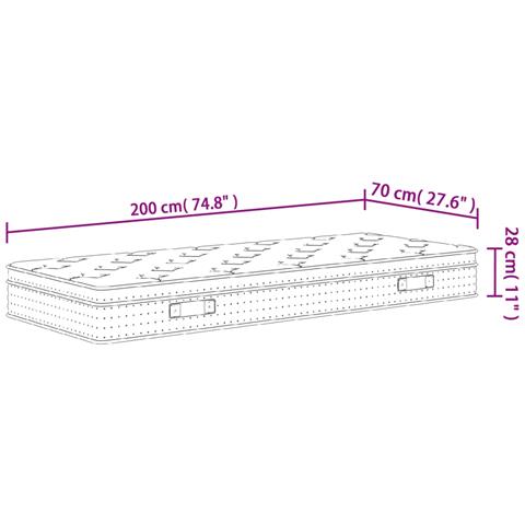 Materasso a Molle Insacchettate Medio 70x200 cm - Foto 9