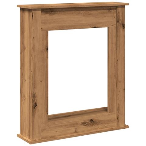 Cornice per Camino Rovere Artigianale 75x20x87,5 cm Truciolato - Foto 1
