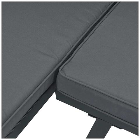 Set Divani da Giardino 4 pz con Cuscini in Alluminio Nero - Foto 9