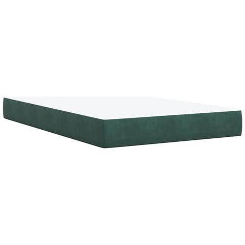 Giroletto a Molle con Materasso Verde Scuro 120x190 cm Velluto - Foto 9