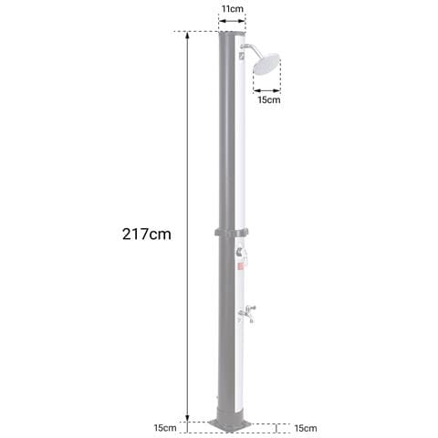 Doccia Solare Moorea Nero E Argento 18l - Foto 4