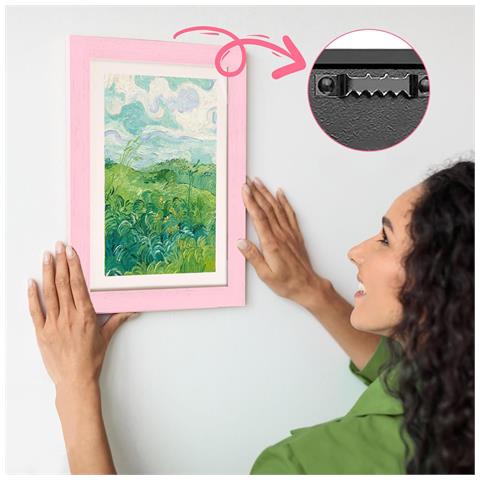 Cornice Per Foto A4 In Legno Rosa 32 X 24 Cm - Foto 5