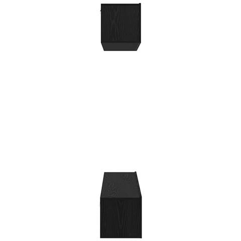 Mobile TV da Parete 4 pcs Rovere Nero Small 80 x 30 x 30.5 cm - Foto 9