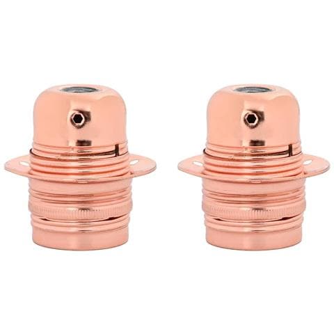 Portalampada 2 pz Oro Rosa E27 - Foto 1