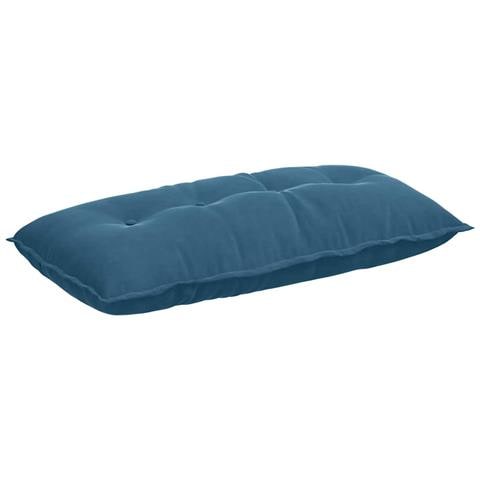Cuscino per Schiena Blu 100 x 50 cm Tessuto in Cords - Foto 1
