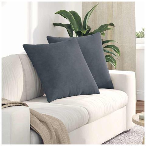 Cuscini da Divano 2 pcs Grigio scuro 60 x 60 cm - Foto 2