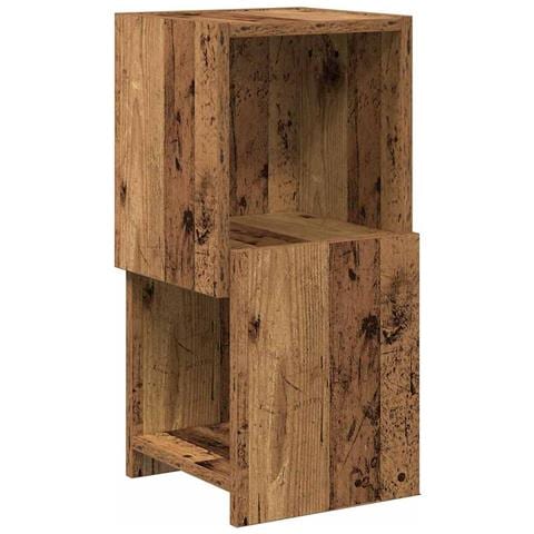 Mobile angolare Bianco 25,5x25x55cm Legno multistrato - Foto 1