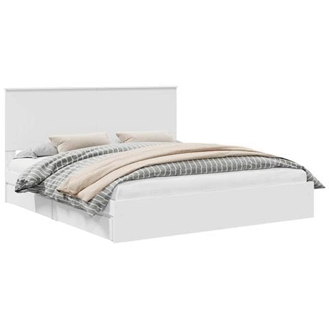 Letto con Contenitore Bianco 180 x 200 cm Legno multistrato - Foto 1