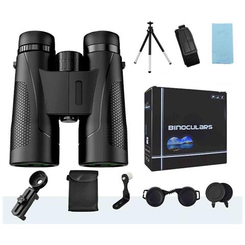 Binocolo Ad Alta Potenza 12x50 Con Clip Per Telefono, Anello Adattatore E Treppiede - Visione Migliorata - Foto 1