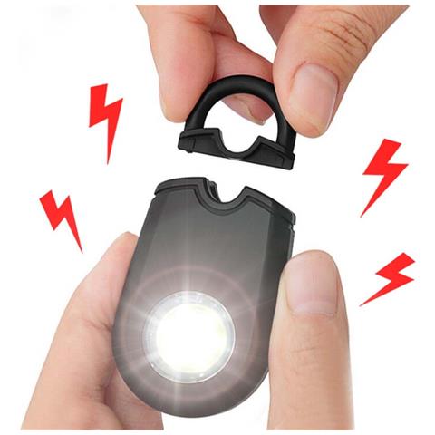 Allarme Di Sicurezza Personale A Led Ultra Luminoso - Allarme Di Emergenza Da 125 Db Con Portachiavi Black - Foto 2