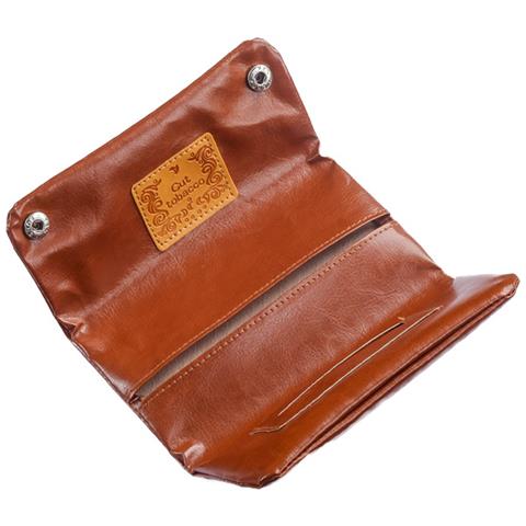 Custodia Vintage Portatile Per Tabacco Con Porta Cartine - Custodia In Morbida Pelle Pu Brown - Foto 1