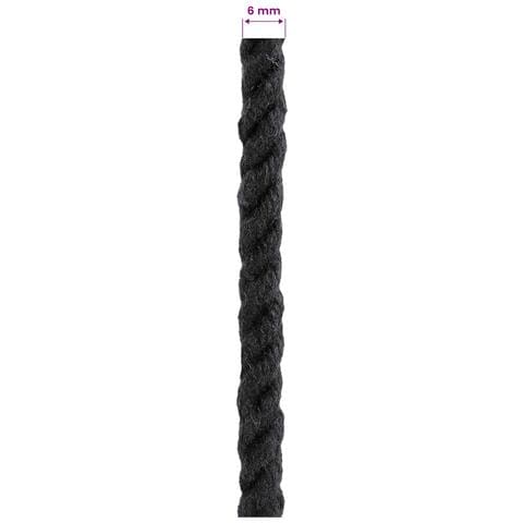 Corda Nero 0,6 x 0,6 x 25000 cm Cotone - Foto 5