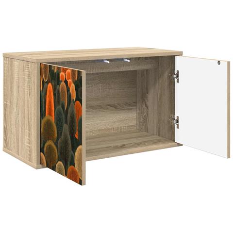 Mobile TV da Parete ZAANDAM 69 x 33 x 40 cm Rovere Sonoma - Foto 2
