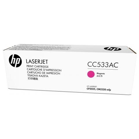 Cc533ac Toner Originale Magenta per Color LaserJet CP2025 Capacità 2800 Pagine - Foto 1
