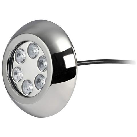 Faro subacqueo 6 LED bianchi, con vite - Foto 1