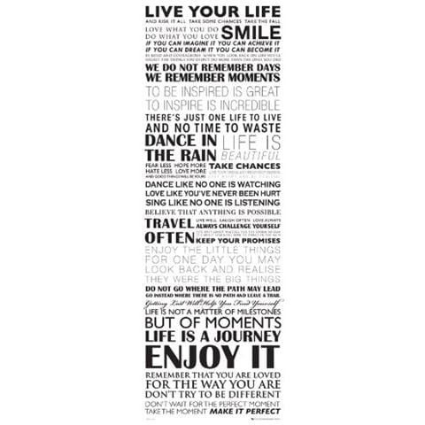 Live Your Life (poster Da Porta 53x158 Cm)  - Foto 1