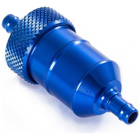 Filtro Benzina Moto Kart Scooter Custom Auto Lavabile Motori Rasaerba Blu - Foto 1