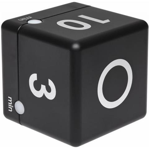 Timer Digitale Cube, Plastica, Nero, 6 x 6 x 6 cm - Foto 3