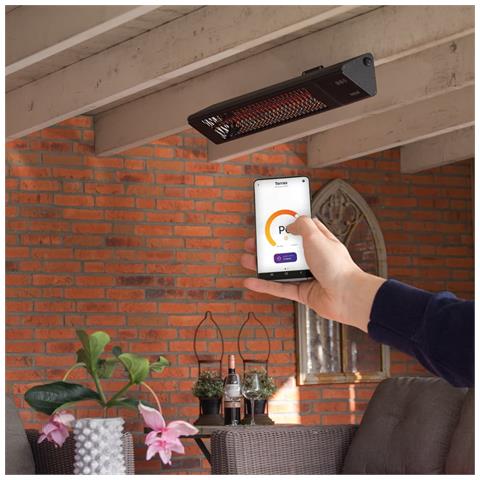 Radiatore A Parete Royal Diamond Smart Dark Carbonio Oro 2500 W - Foto 2