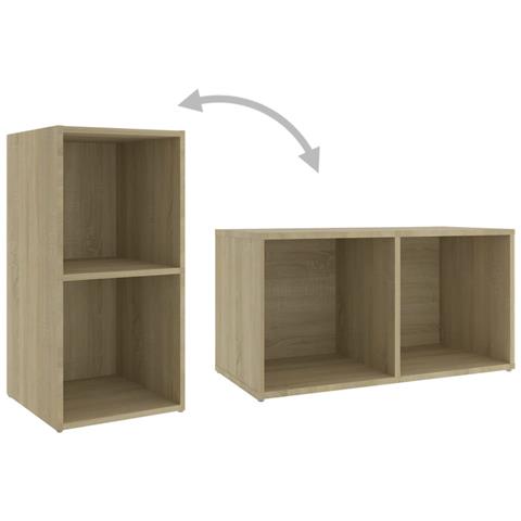 Mobili TV 2 pz Rovere Sonoma 72x35x36,5 cm in Legno Multistrato - Foto 2