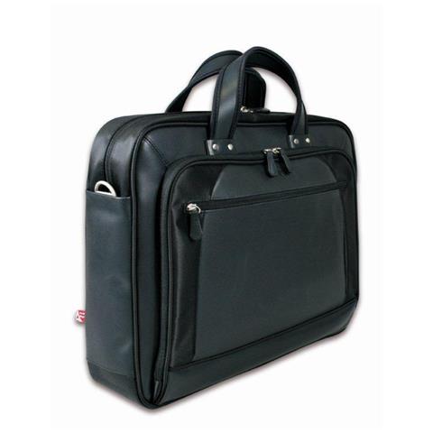 Borsa per Notebook fino a 14" in Pelle / Nylon Colore Nero - Foto 1