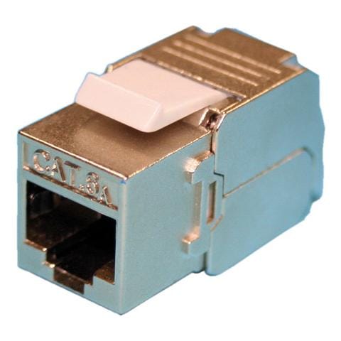 Kat. 6a Keystone, geschirmt, werkzeuglos, silberfarben, Argento - Foto 1