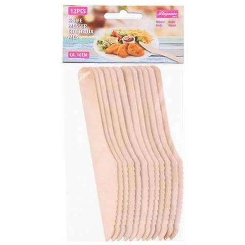 Coltelli 16 Cm Legno Beige 12 Pezzi - Foto 1
