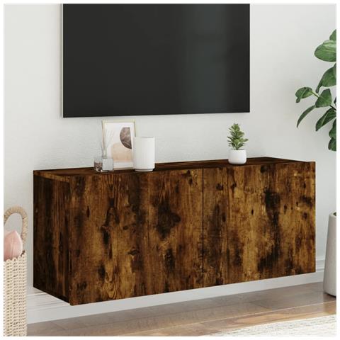 Mobile Tv A Parete Rovere Fumo 100x30x41 Cm - Foto 1