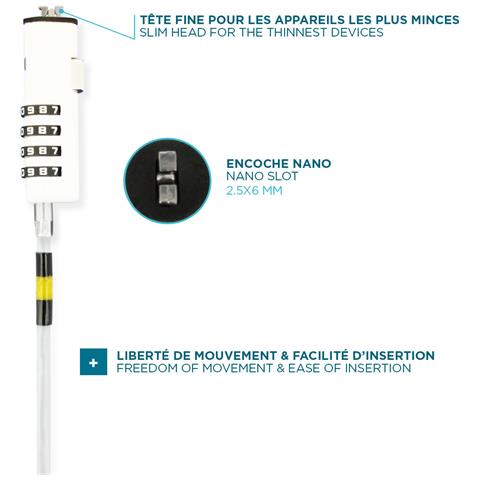 001330 cavo di sicurezza Bianco 1,8 m - Foto 2