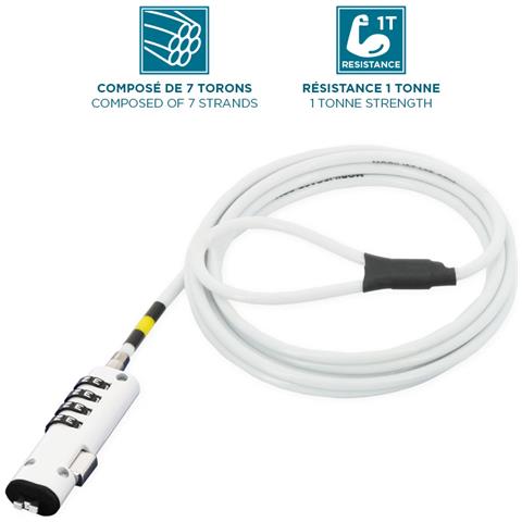 001330 cavo di sicurezza Bianco 1,8 m - Foto 4