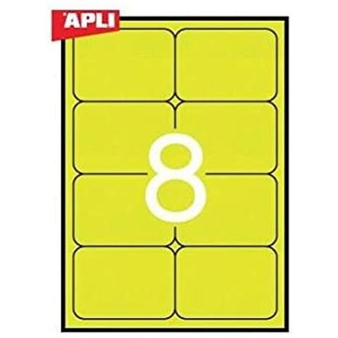 Adesivi /etichette Apli 99,1 X 67,7 Mm Giallo A4 20 Foglie - Foto 2