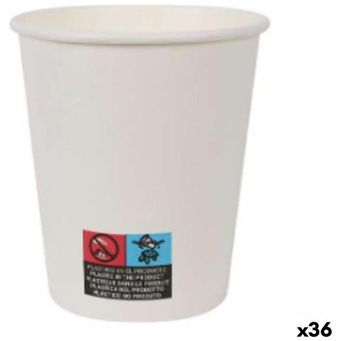 Set Di Bicchieri Cartone Monouso Bianco 200 Ml 36 Unità (25 Pezzi) - Foto 1
