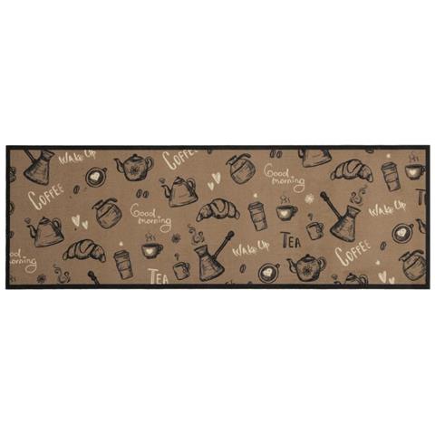 Tappeto Da Cucina Lavabile Marrone Mattutino 60x180 Cm Velluto - Foto 2