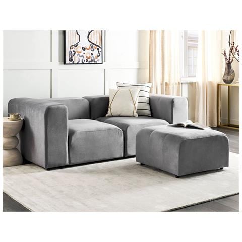 Beliani Divano Posti Velluto Beliani Divano Modulare Falsterbo