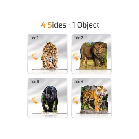 4S Vision Wild Cats Puzzle 3D Fauna - Foto 3