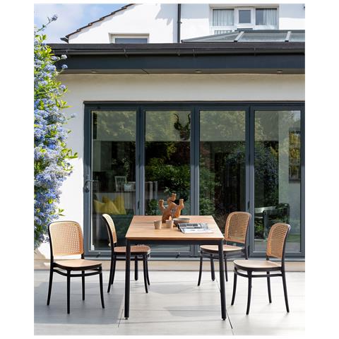 Sedia Da Pranzo Set Di 4 Beige Plose - Foto 1