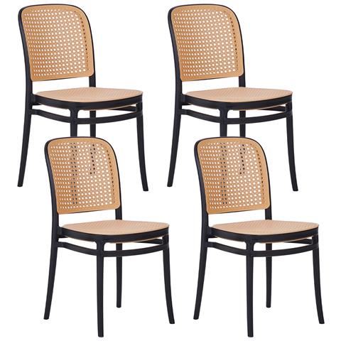 Sedia Da Pranzo Set Di 4 Beige Plose - Foto 2