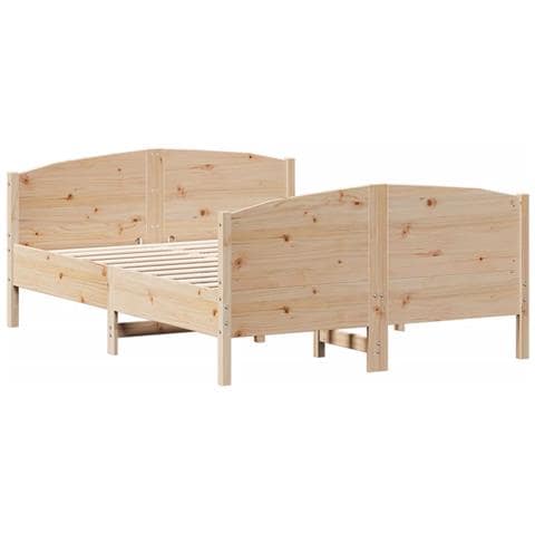 Letto Senza Materasso 120x190 Cm In Legno Massello Di Pino - Foto 3