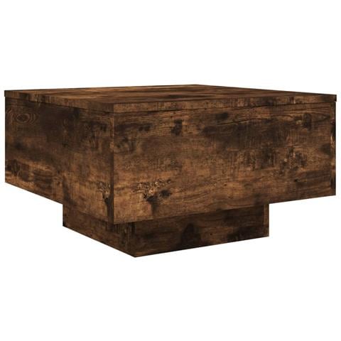 Tavolino Da Salotto Rovere Fumo 55x55x31cm In Legno Multistrato - Foto 2