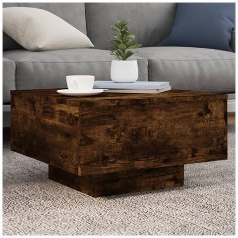Tavolino Da Salotto Rovere Fumo 55x55x31cm In Legno Multistrato - Foto 1