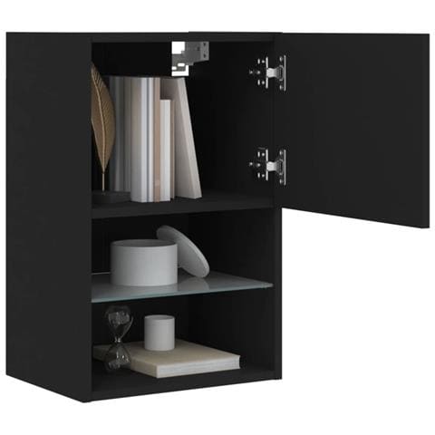Mobile TV con Luci LED Nero 40,5x30x60 cm - Foto 2