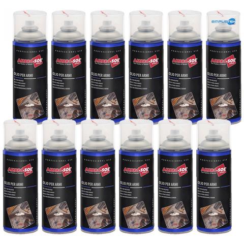12x Bomboletta Spray Olio Per Armi Pulizia Manutenzione Lubrificante Anticorrosione - Foto 1