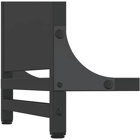 Rastrelliera per Legna da Ardere Nera 90x28x65 cm - Foto 9