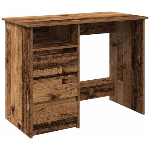 Scrivania Legno Antico 102x50x75 Cm In Legno Multistrato - Foto 2