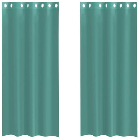 Tende In Voile Con Occhielli 2 Pz Turchese - Foto 2