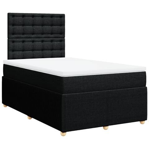 Giroletto A Molle Con Materasso Nero 120x190 Cm In Tessuto - Foto 3