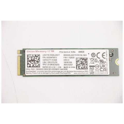 SSD 512 GB Serie 5SS0W79513 M. 2 2280 Interfaccia PCIe 4.0 x4 NVMe - Foto 1