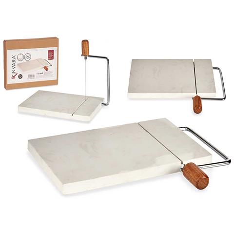 Dam Tagliere Per Formaggio In Marmo Bianco  21x24x2,5 Cm. Colore Bianco - Foto 2