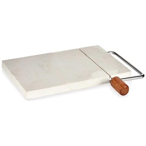 Dam Tagliere Per Formaggio In Marmo Bianco  21x24x2,5 Cm. Colore Bianco - Foto 1