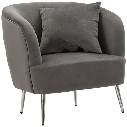 Poltrona Mf313 - Grigio - Legno - 73x66x78 Cm - Foto 1